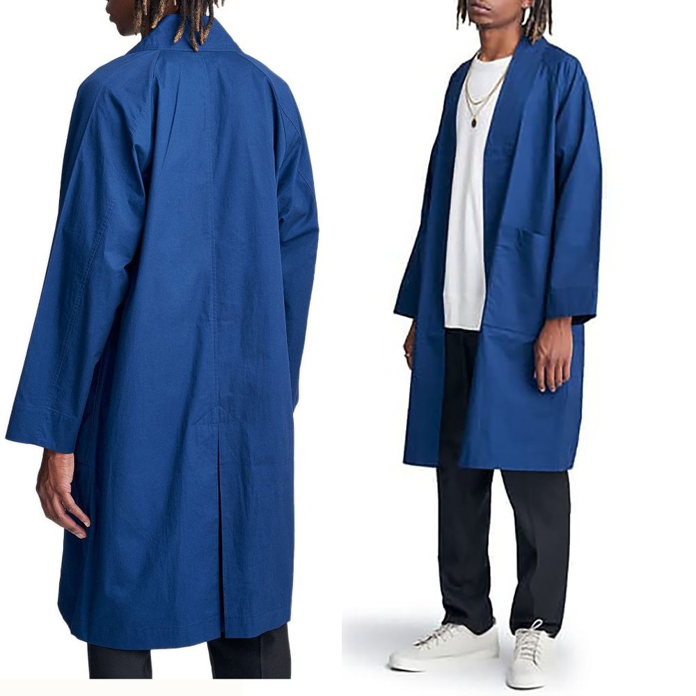 COPY - SATURDAYS NYC BLUE LIM STUDIO TRENCH COAT - SIZE M